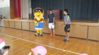 ベガルタ仙台のアンバサダー平瀬智行さん、コーチの長内秀人さん、ベガッ太くんが遊びに来てくれました！